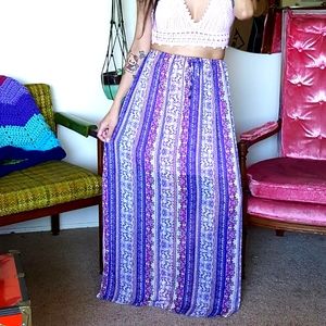 Boho Flowy Maxi Skirt